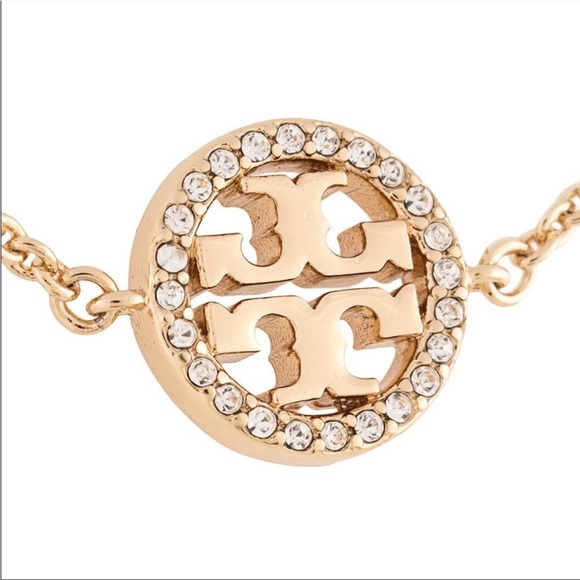 Tory Burch Rose Gold Miller Pavé Chain Bracelet - Picture 2 of 6